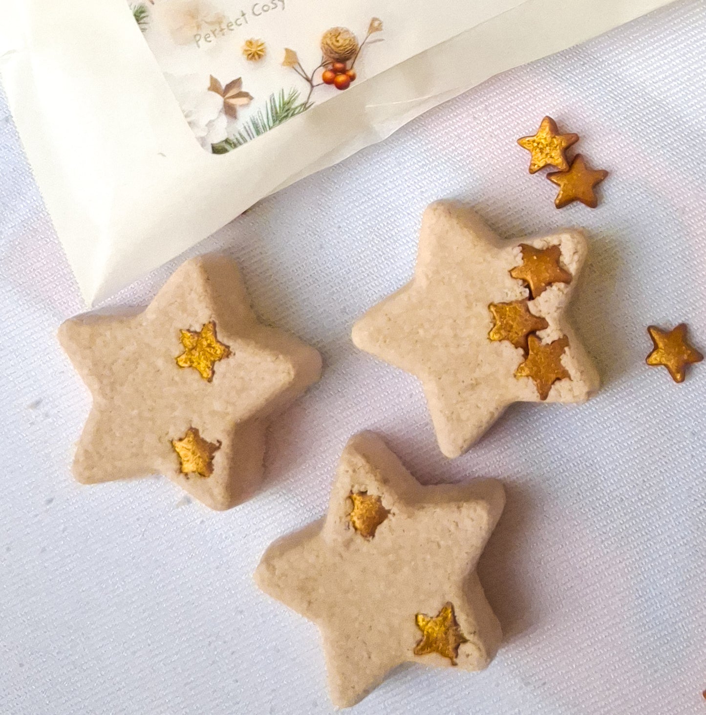Gingerbread mini Bath bombs. Festive collection