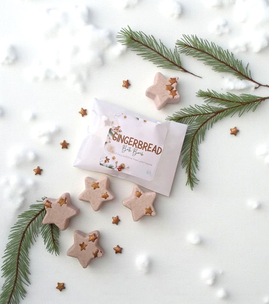 Gingerbread mini Bath bombs. Festive collection