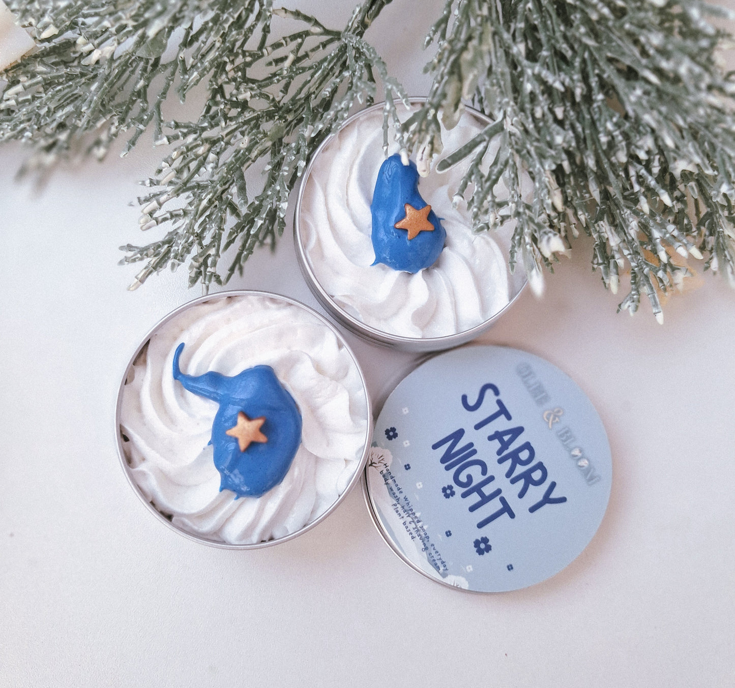 Starry Night Whipped soap. Festive collection