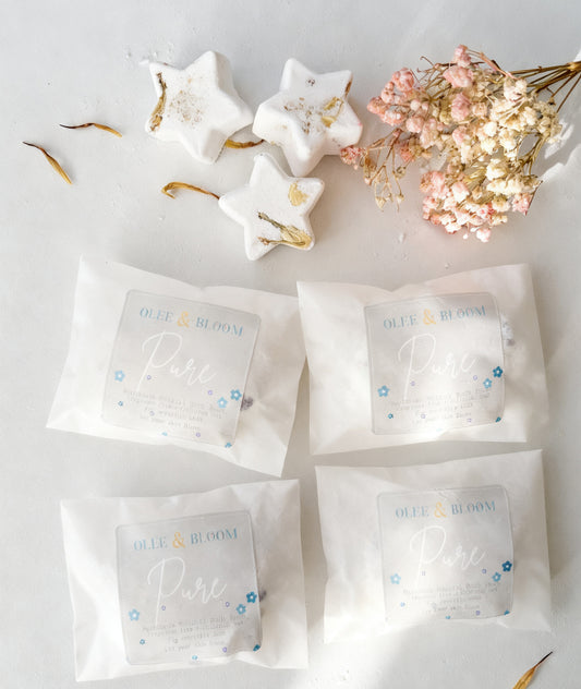 Pure Mini Bath bombs ( Fragrance free)