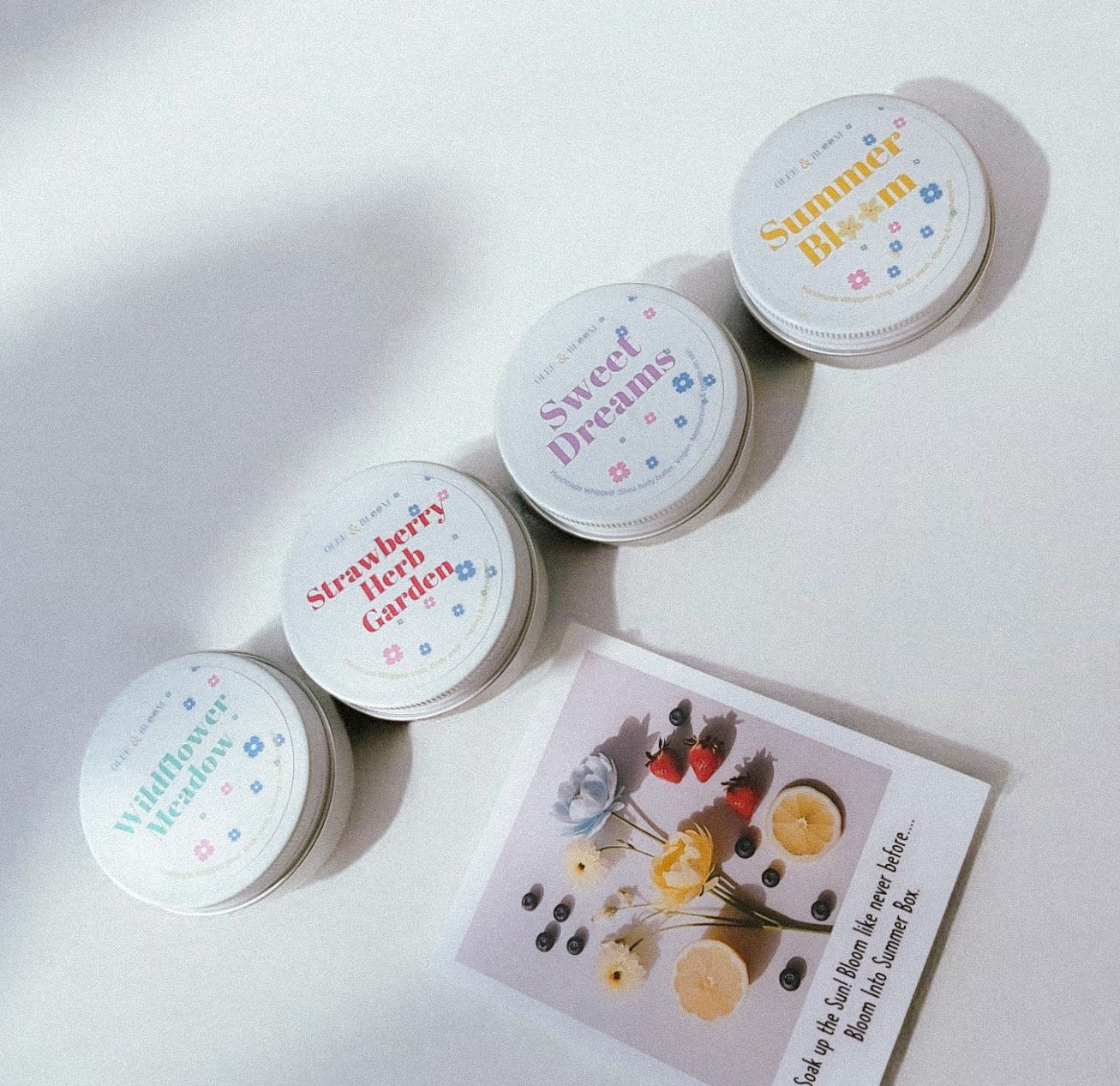 Summer Bloom Whipped soap collection.