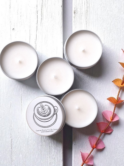 3 Mini Travel Tin candles. AUTUMN