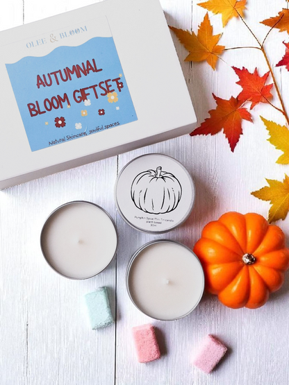 3 Mini Travel Tin candles. AUTUMN