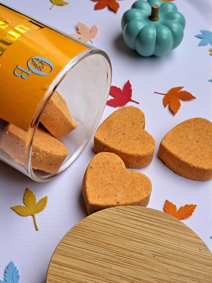Pumkin spice mini bath bombs.