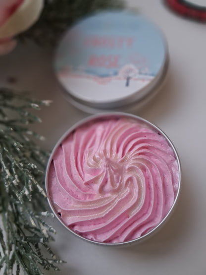 Frosty Rose Whipped soap. Festive collection