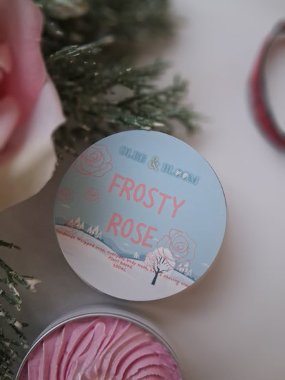 Frosty Rose Whipped soap. Festive collection