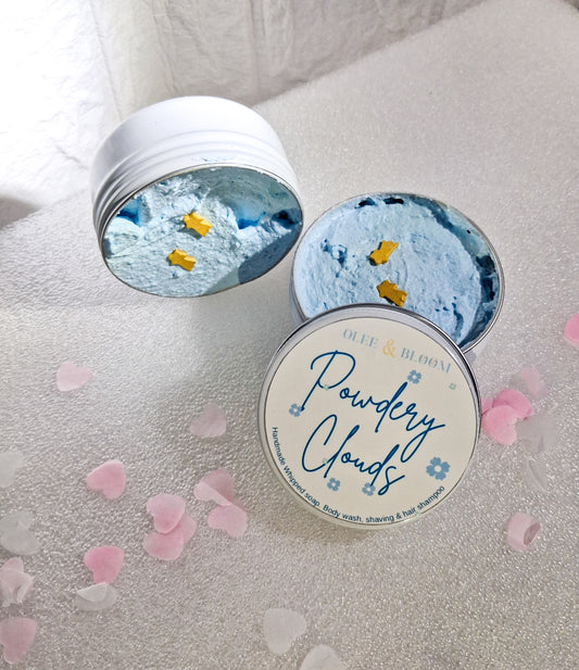 Powdery Clouds Whipped soap.
