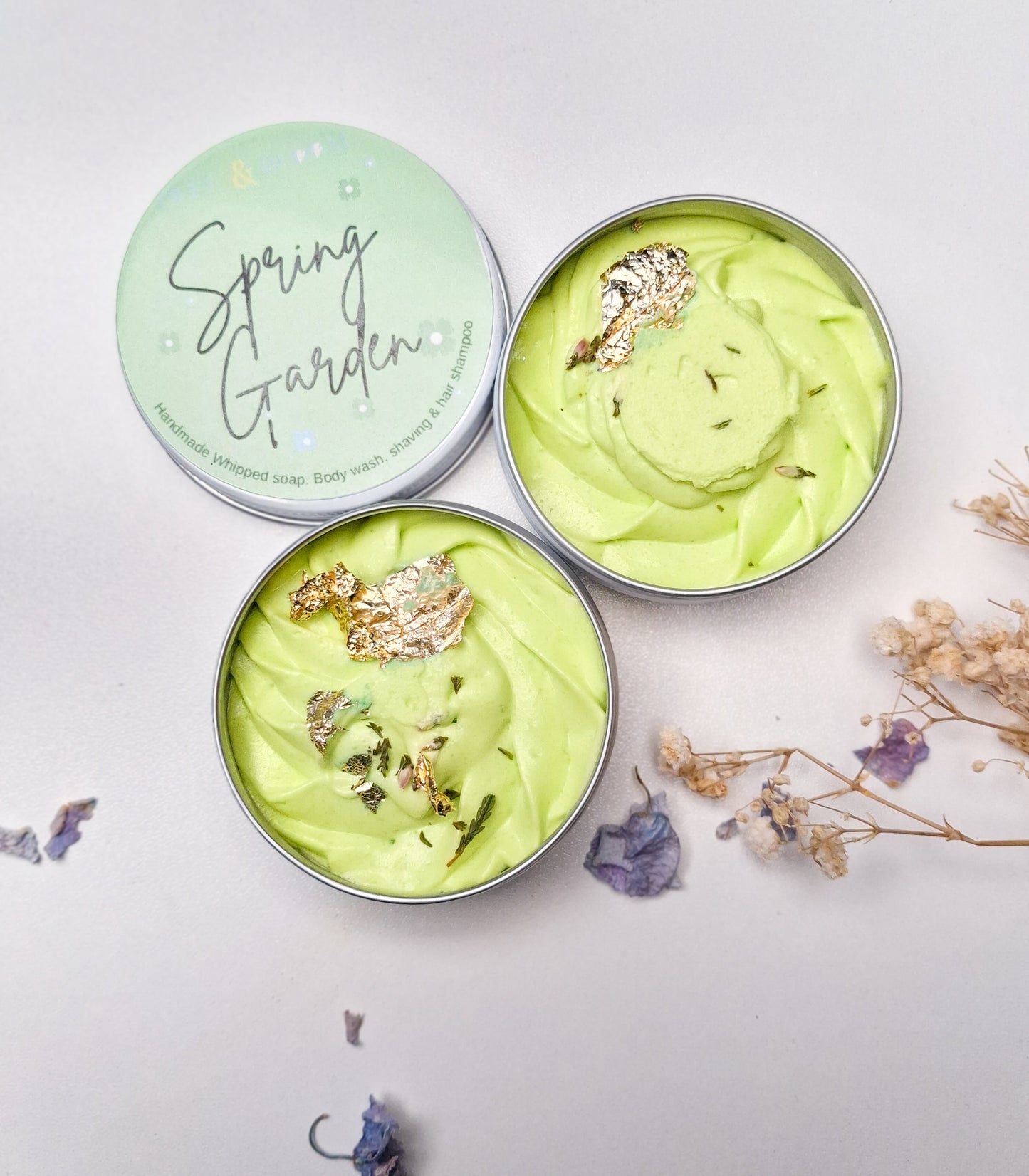 Spring Garden Whipped soap. ( Aromatherapy)