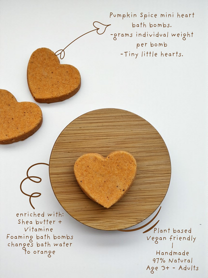 Pumkin spice mini bath bombs.